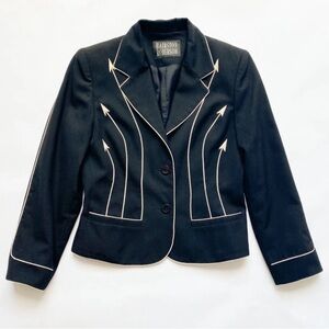 Hairston Roberson Black Blazer with Gold Arrow Trim